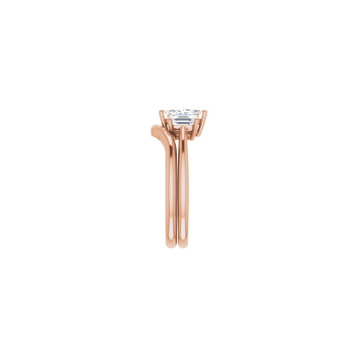 14K Rose Gold 7x3.5 mm Marquise 3/4 CTW Lab-Grown Semi-Set Engagement Ring