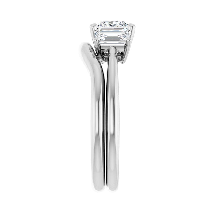 14K White Gold 5x5 mm Square 3/4 CTW Lab-Grown Semi-Set Engagement Ring