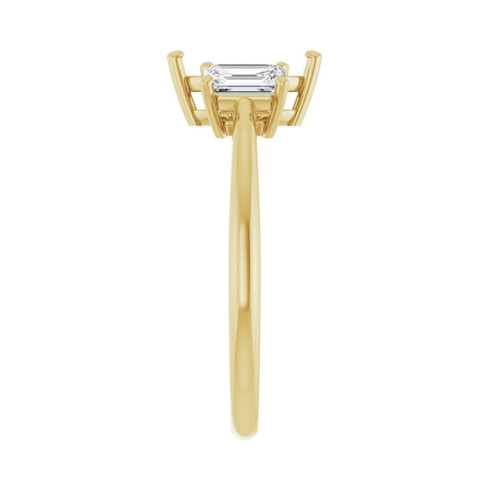 14K Yellow Gold 8x4 mm Marquise 3/4 CTW Lab-Grown Semi-Set Engagement Ring