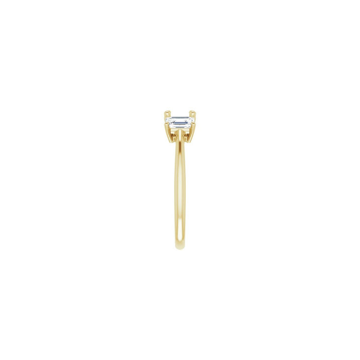 14K Yellow Gold 5.5 mm Round 1 1/3 CTW Lab-Grown Semi-Set Engagement Ring