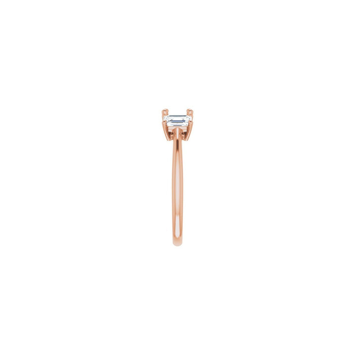 14K Rose Gold 5.5 mm Round 1 1/3 CTW Lab-Grown Semi-Set Engagement Ring