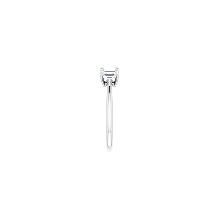 Platinum 5.5 mm Round 1 1/3 CTW Lab-Grown Semi-Set Engagement Ring