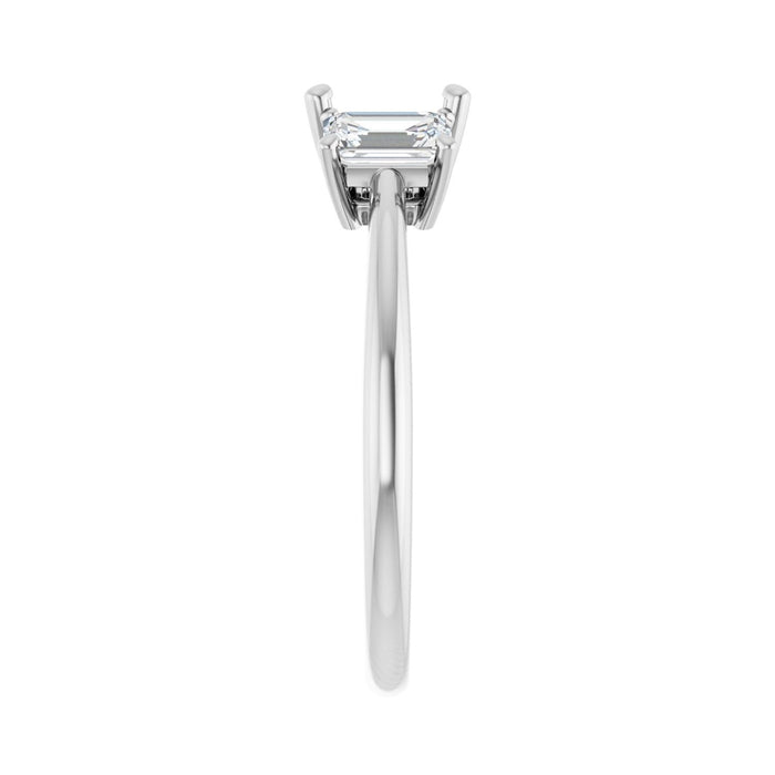 14K White Gold 5x5 mm Square 3/4 CTW Lab-Grown Semi-Set Engagement Ring