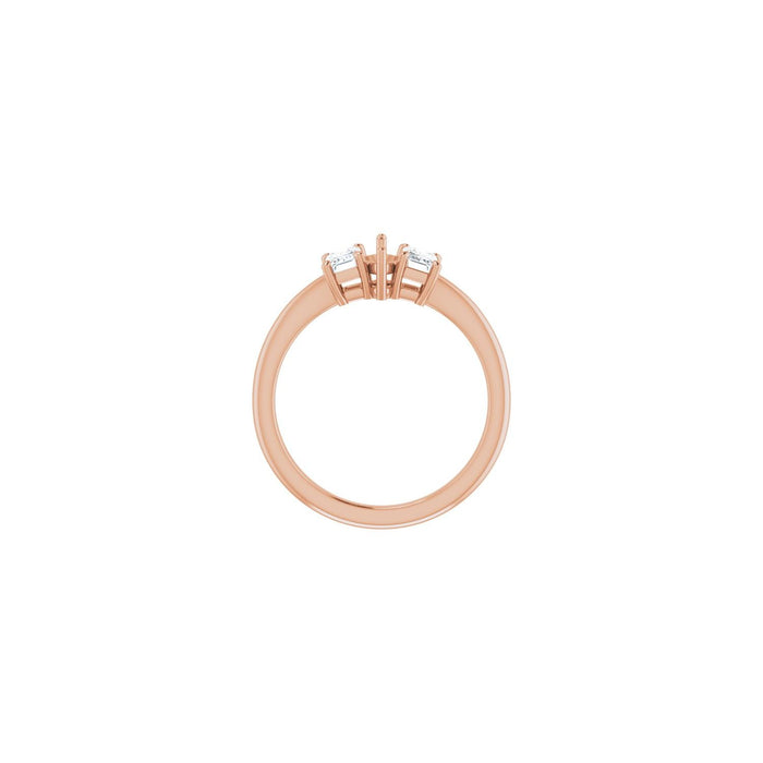 14K Rose Gold 7x3.5 mm Marquise 3/4 CTW Lab-Grown Semi-Set Engagement Ring