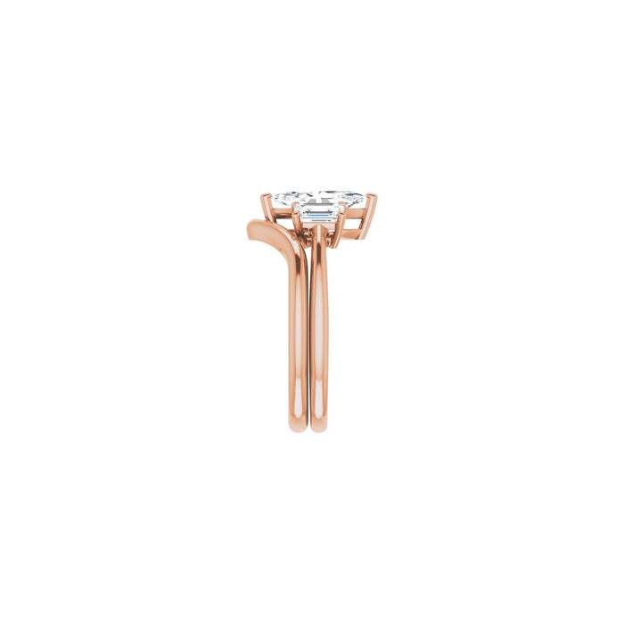 14K Rose Gold 10x5 mm Marquise 3/4 CTW Lab-Grown Semi-Set Engagement Ring