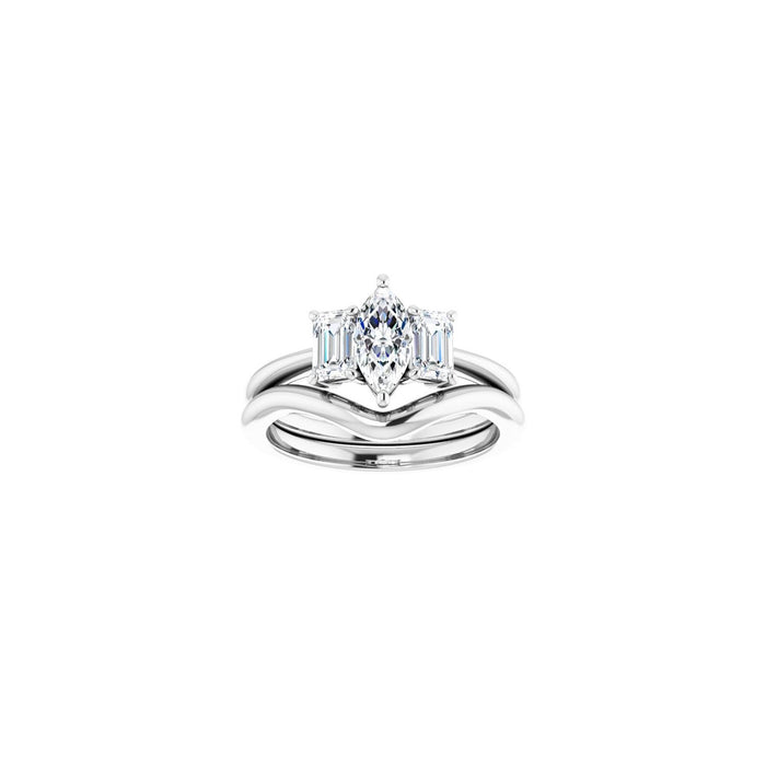 14K White Gold 8x4 mm Marquise 3/4 CTW Lab-Grown Semi-Set Engagement Ring