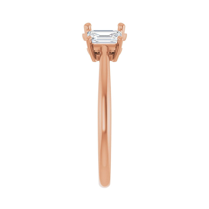 14K Rose Gold 7x5 mm Oval 3/4 CTW Lab-Grown Semi-Set Engagement Ring