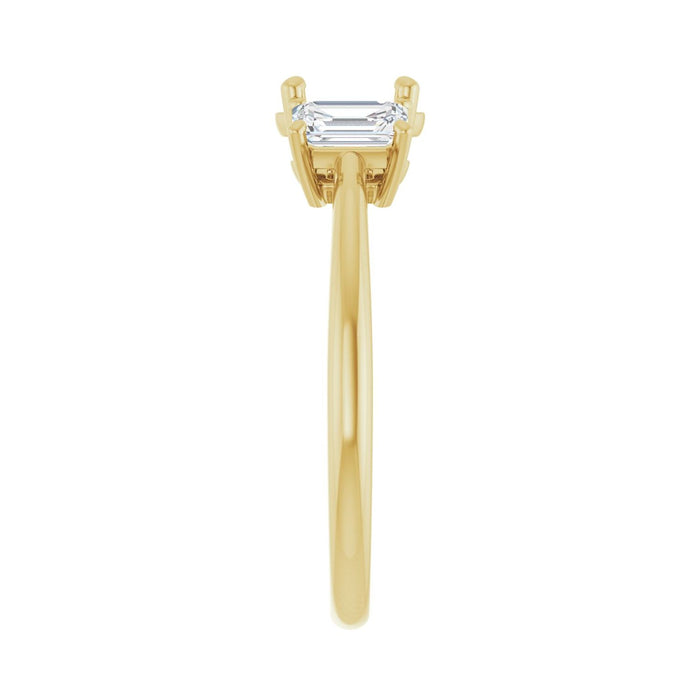 14K Yellow Gold 7x5 mm Oval 3/4 CTW Lab-Grown Semi-Set Engagement Ring