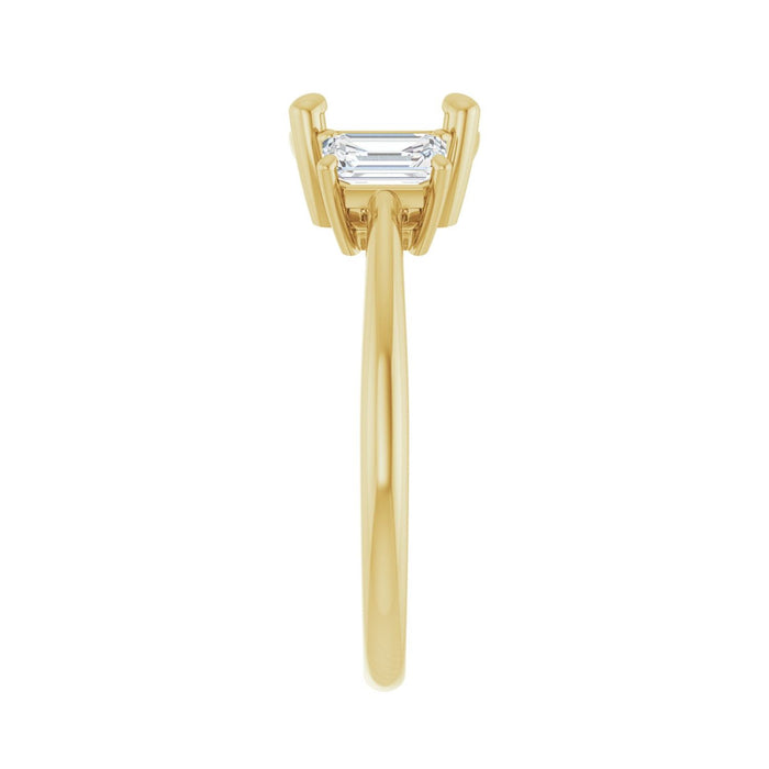14K Yellow Gold 8 mm Round 3/4 CTW Lab-Grown Semi-Set Engagement Ring