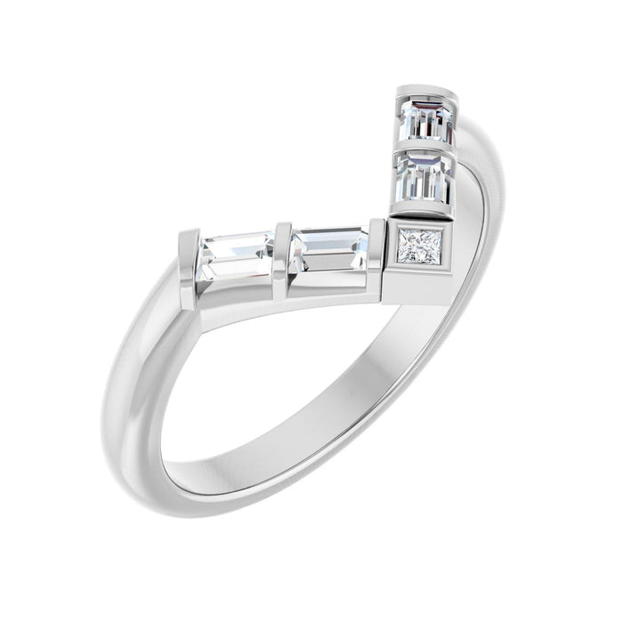 14K White Gold 1/3 CTW Lab-Grown Diamond Contour Band