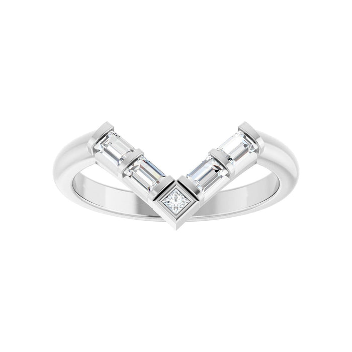 14K White Gold 1/3 CTW Lab-Grown Diamond Contour Band