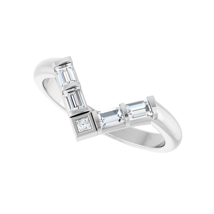 14K White Gold 1/3 CTW Lab-Grown Diamond Contour Band