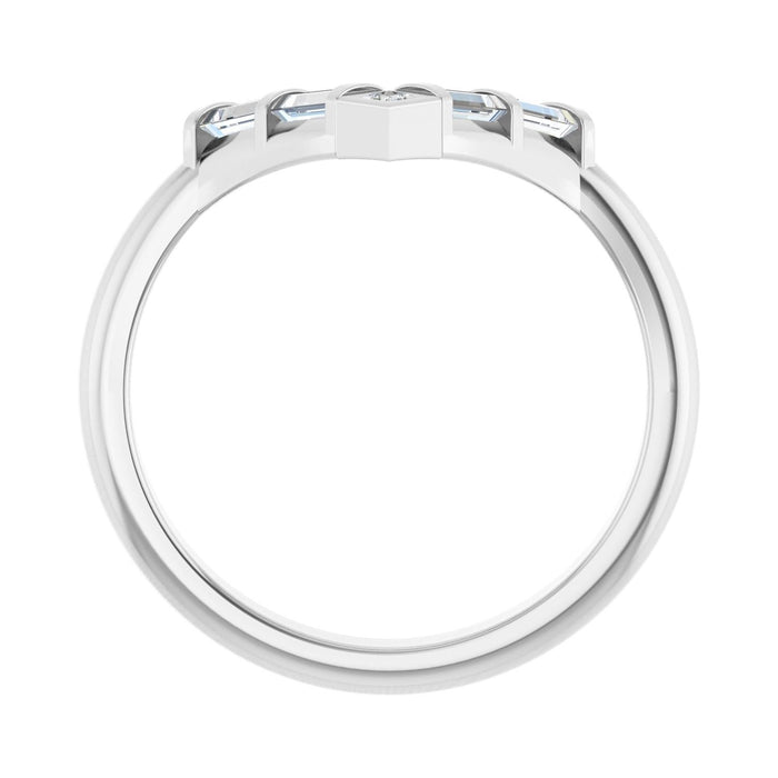 14K White Gold 1/3 CTW Lab-Grown Diamond Contour Band