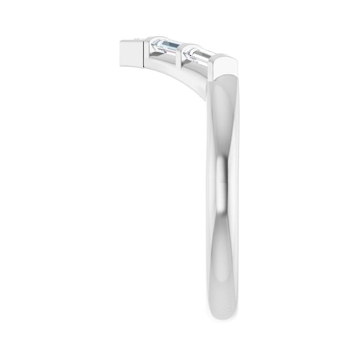 14K White Gold 1/3 CTW Lab-Grown Diamond Contour Band