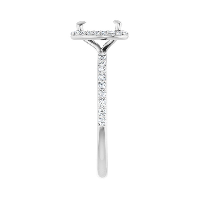 14K White Gold 6x6 mm Heart 1/3 CTW Lab-Grown Semi-Set Engagement Ring