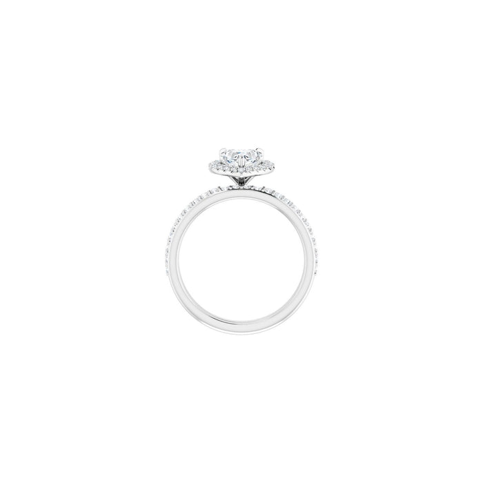 14K White Gold 6x6 mm Heart 1/3 CTW Lab-Grown Semi-Set Engagement Ring