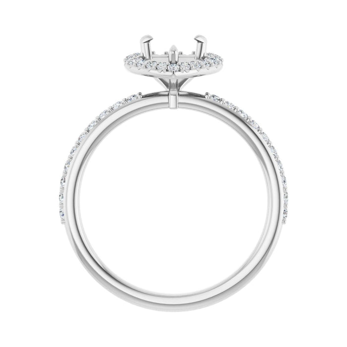14K White Gold 6x6 mm Heart 1/3 CTW Lab-Grown Semi-Set Engagement Ring