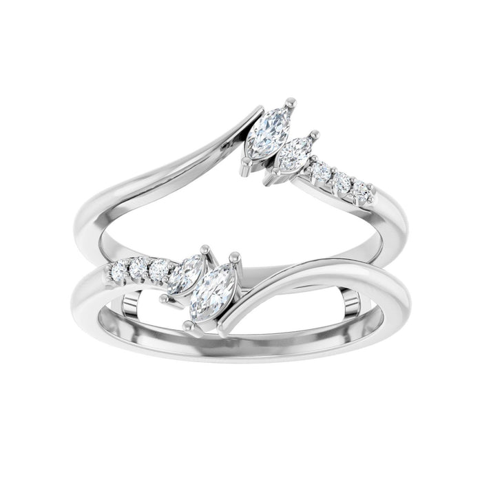 14K White Gold 1/4 CTW Lab-Grown Diamond Ring Guard