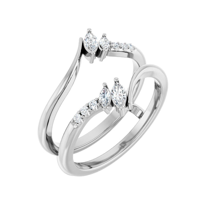 14K White Gold 1/4 CTW Lab-Grown Diamond Ring Guard