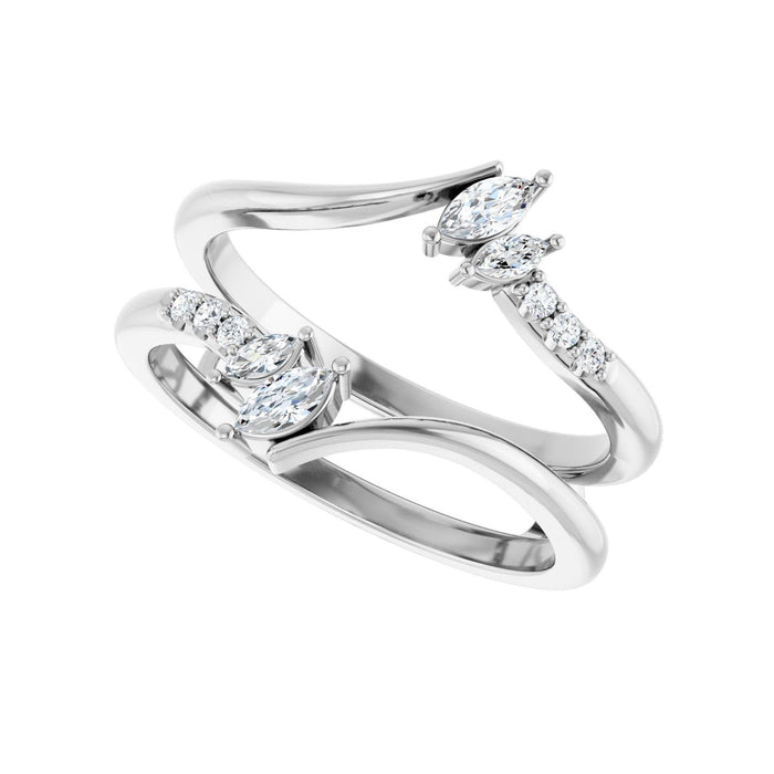 14K White Gold 1/4 CTW Lab-Grown Diamond Ring Guard