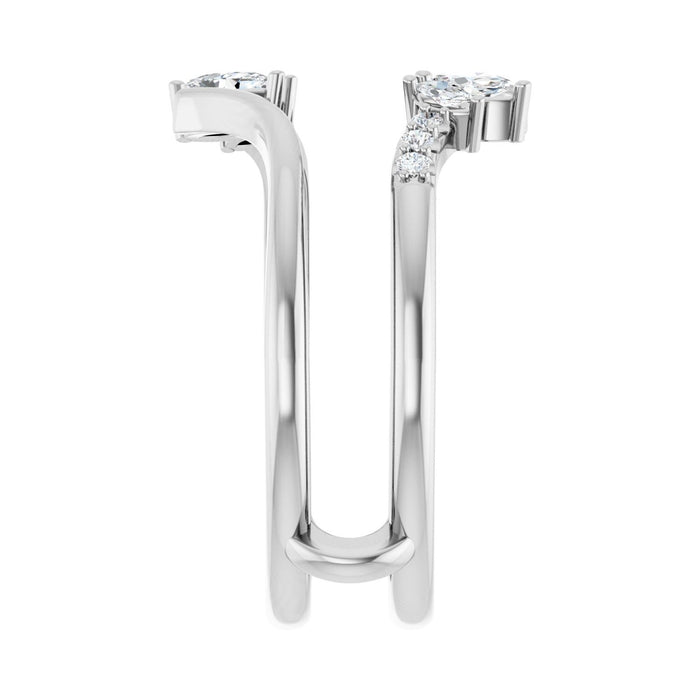 14K White Gold 1/4 CTW Lab-Grown Diamond Ring Guard