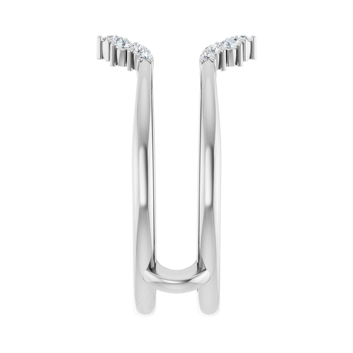 14K White Gold 1/6 CTW Lab-Grown Diamond  Ring Guard