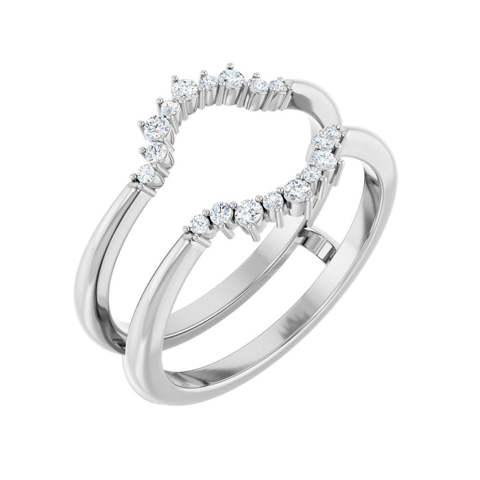 14K White Gold 1/6 CTW Lab-Grown Diamond  Ring Guard