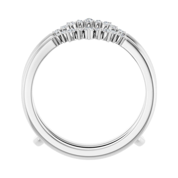 14K White Gold 1/6 CTW Lab-Grown Diamond  Ring Guard