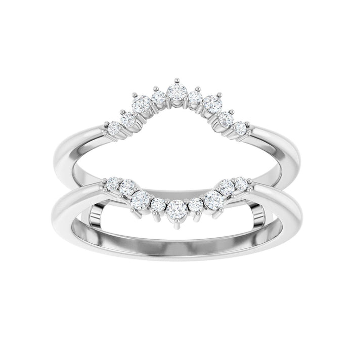 14K White Gold 1/6 CTW Lab-Grown Diamond  Ring Guard