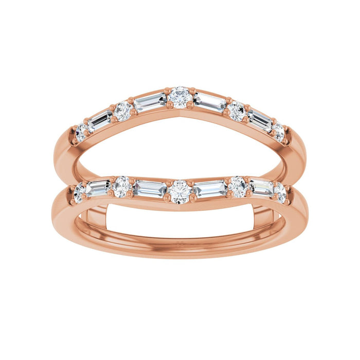 14K Rose Gold 1/2 CTW Lab-Grown Diamond Ring Guard