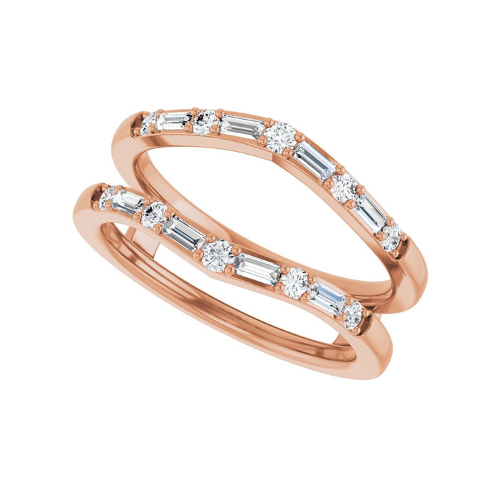 14K Rose Gold 1/2 CTW Lab-Grown Diamond Ring Guard