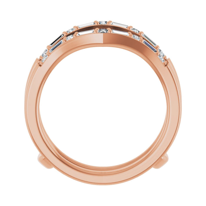 14K Rose Gold 1/2 CTW Lab-Grown Diamond Ring Guard