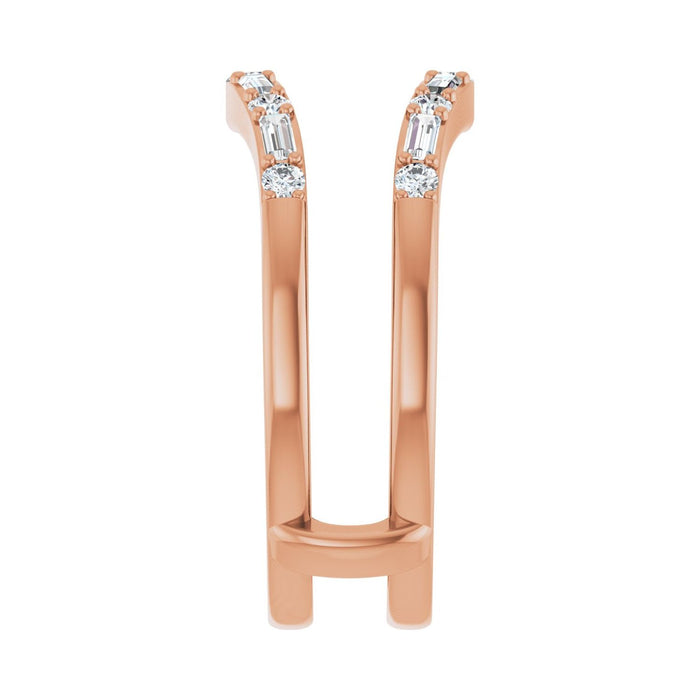 14K Rose Gold 1/2 CTW Lab-Grown Diamond Ring Guard