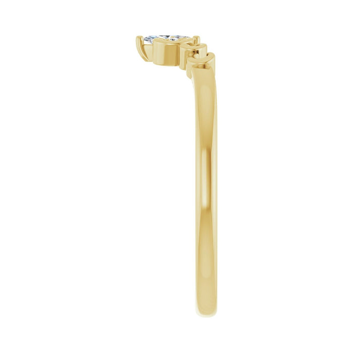 14K Yellow Gold .08 CTW Lab-Grown Diamond  Sculptural Contour Band