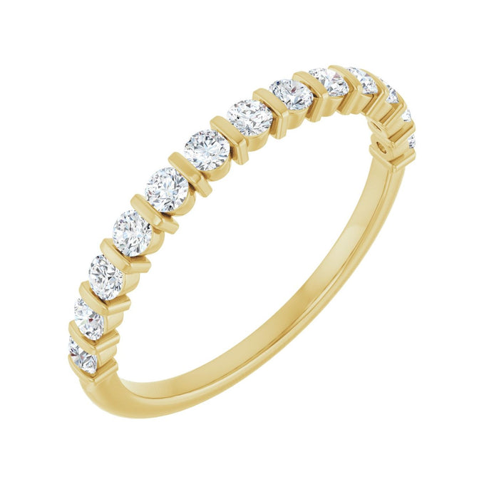 10K Yellow Gold 3/8 CTW Lab-Grown Diamond Anniversary Band