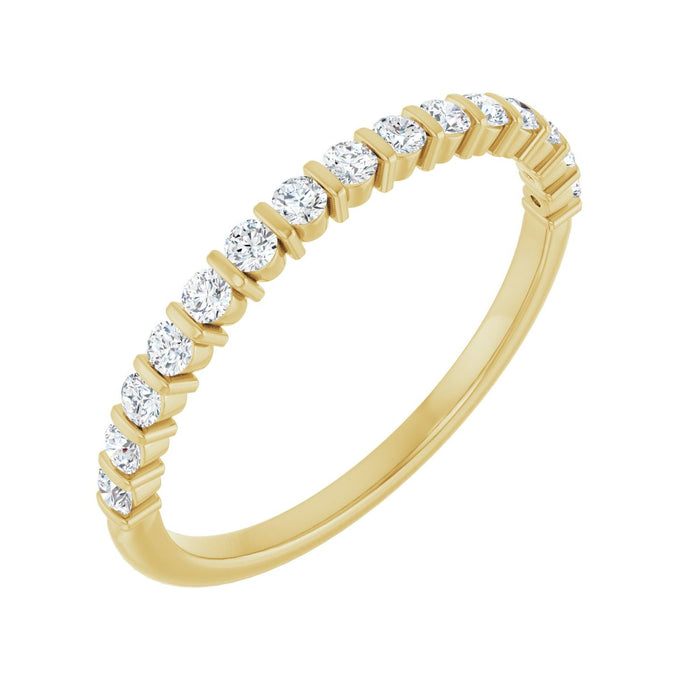 10K Yellow Gold 1/4 CTW Lab-Grown Diamond Anniversary Band