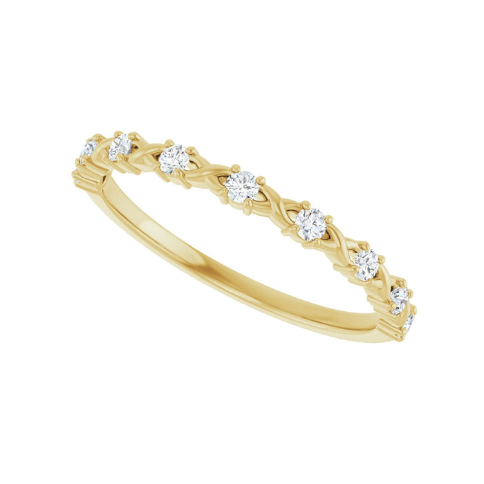 10K Yellow Gold 1/6 CTW Lab-Grown Diamond Anniversary Band