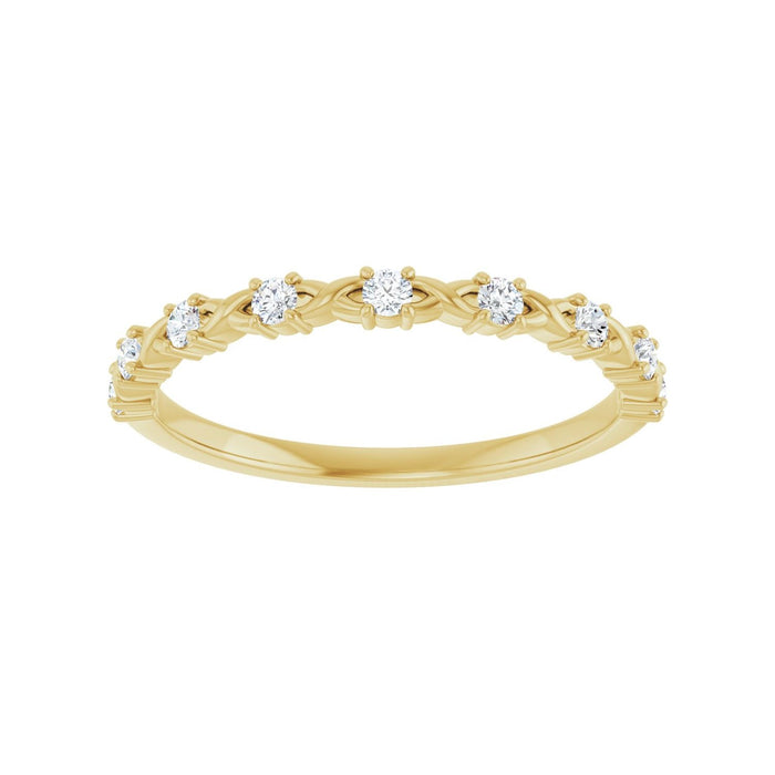 10K Yellow Gold 1/6 CTW Lab-Grown Diamond Anniversary Band