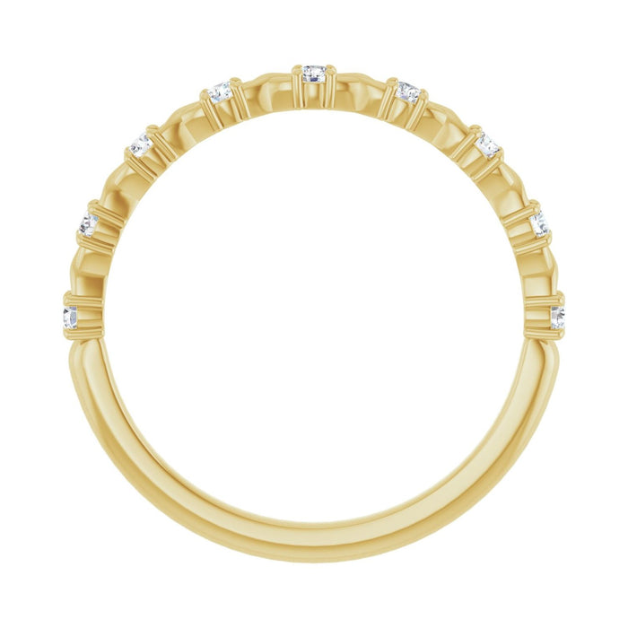10K Yellow Gold 1/6 CTW Lab-Grown Diamond Anniversary Band