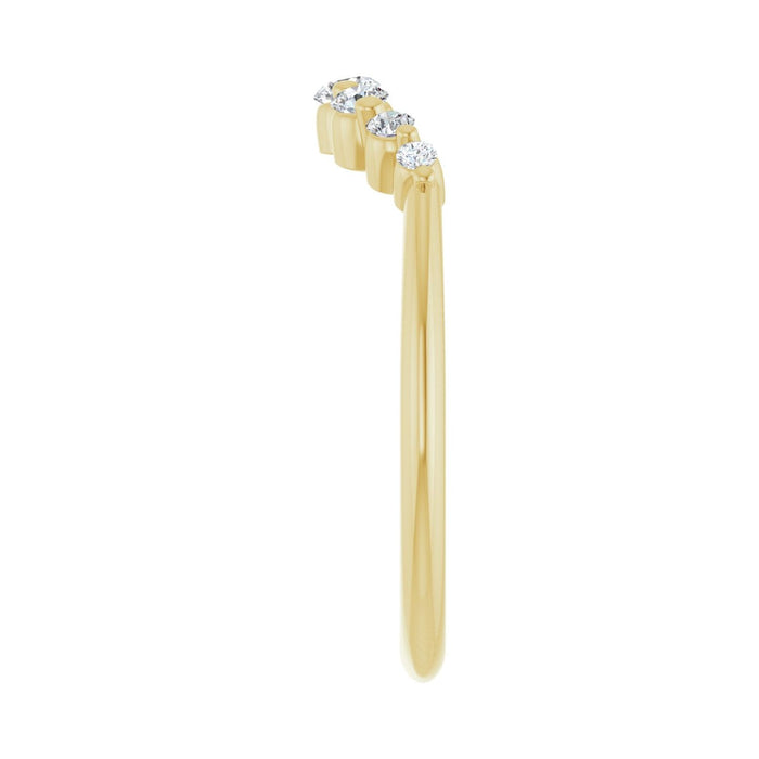 14K Yellow Gold 1/5 CTW Lab-Grown Diamond Contour Band