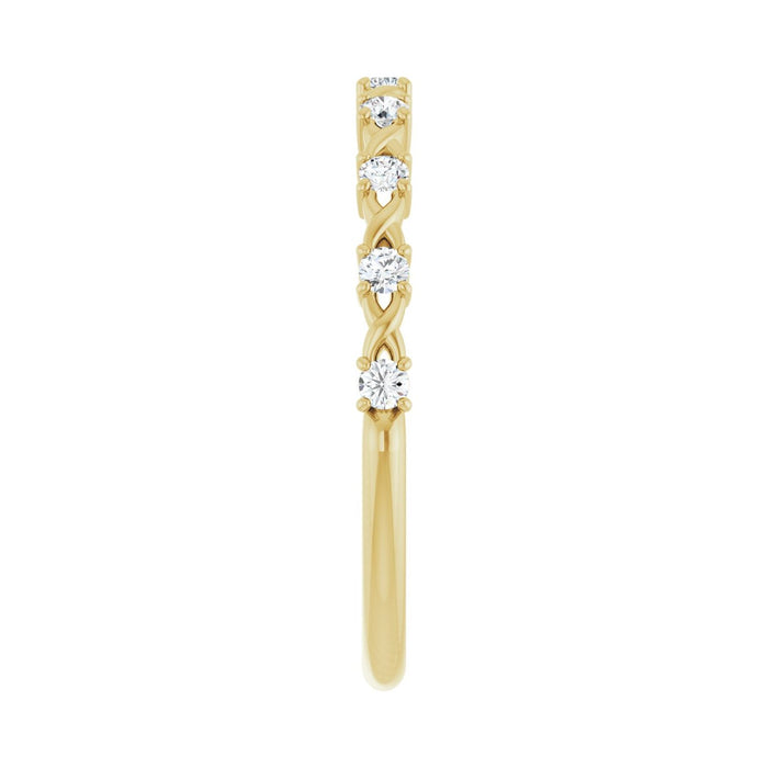10K Yellow Gold 1/6 CTW Lab-Grown Diamond Anniversary Band