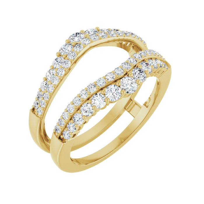 14K Yellow Gold 1 CTW Lab-Grown Diamond Ring Guard