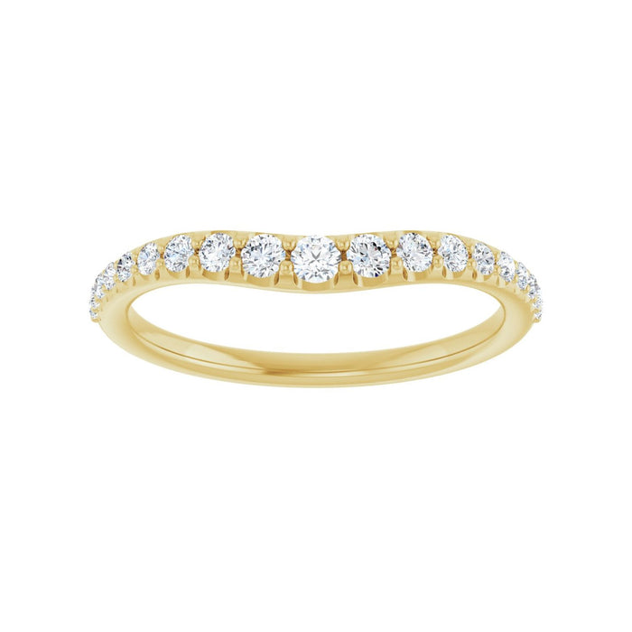 14K Yellow Gold 1/3 CTW Lab-Grown Diamond Graduated Contour Band