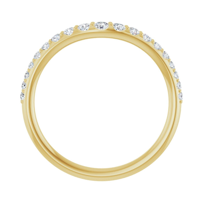 14K Yellow Gold 1/3 CTW Lab-Grown Diamond Graduated Contour Band
