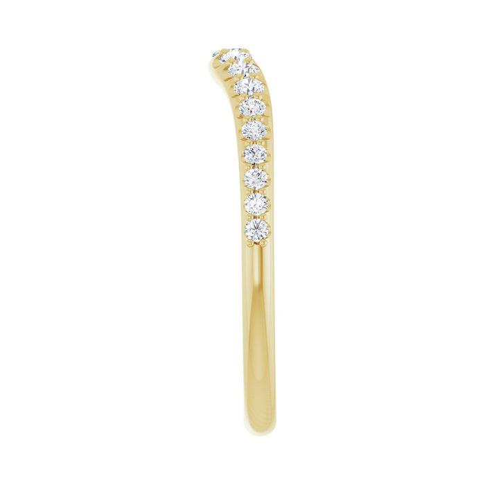 14K Yellow Gold 1/3 CTW Lab-Grown Diamond Graduated Contour Band