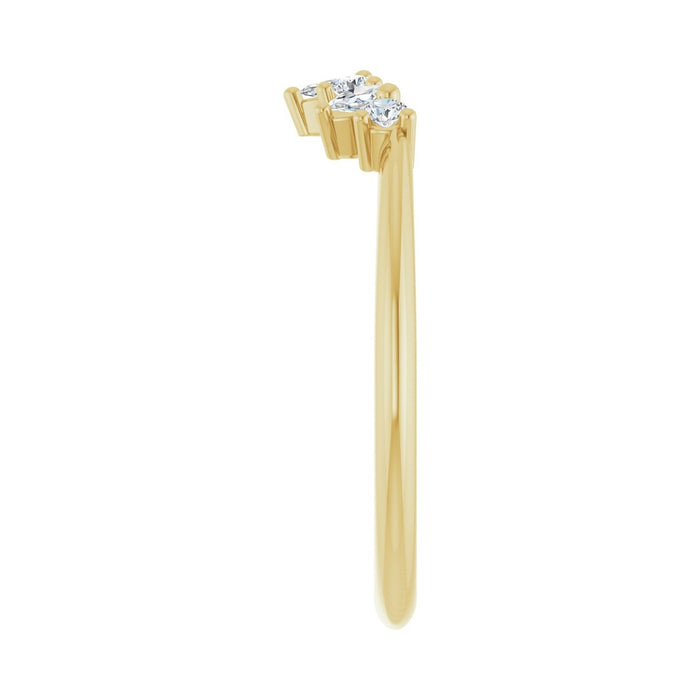 14K Yellow Gold 1/6 CTW Lab-Grown Diamond Contour Band