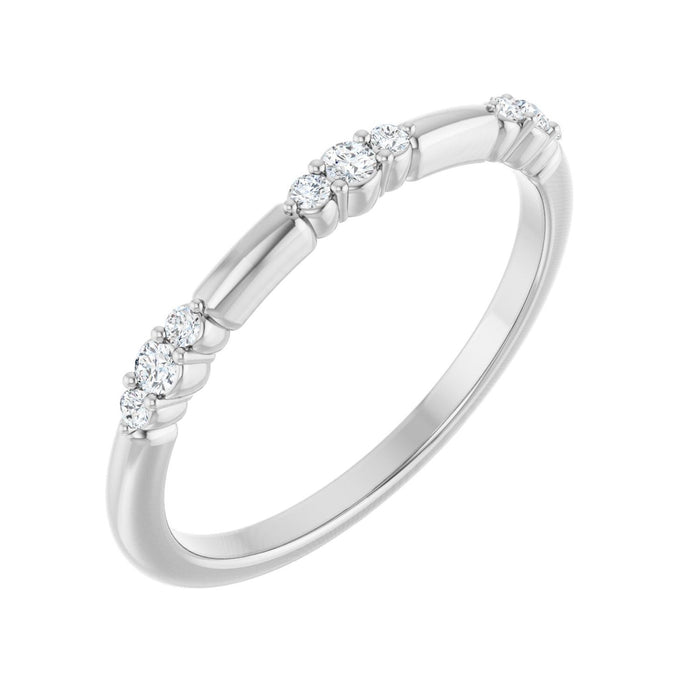 14K Yellow Gold 1/8 CTW Lab-Grown Diamond Stackable Ring