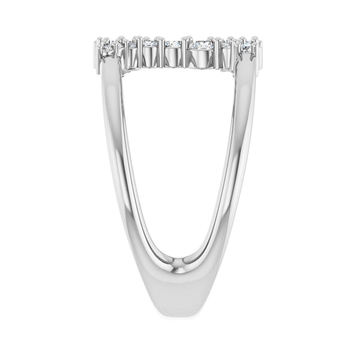 14K White Gold 1/3 CTW Lab-Grown Diamond Negative Space Ring