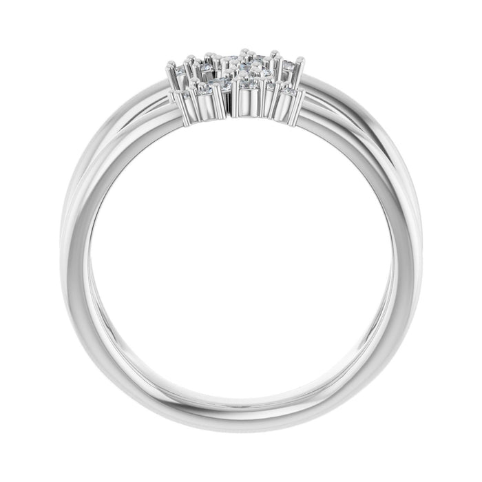 14K White Gold 1/3 CTW Lab-Grown Diamond Negative Space Ring