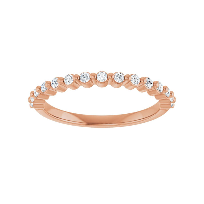 10K Rose Gold 1/5 CTW Lab-Grown Diamond Anniversary Band
